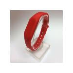 RFID Silicone Rubber Wristband, w/ Pin-and-Tuck Closure, Red, NXP NTAG213, R/W