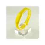 RFID Silicone Rubber Wristband, w/ Pin-and-Tuck Closure, Yellow, FM11RF08 (ISO 14443A), 13.56MHz R/W