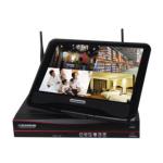 4channels 1.3Mp 960p plug and play wireless WIFI NVR with 10inch display