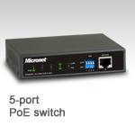 Micronet SP6005P4, 5-Port 10/100M PoE Switch with 4-port PoE, 62 Watts