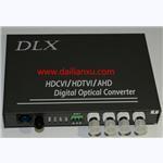 HD-AHD CCTV camera video to Fiber Optic Transmitter and Receiver