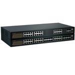 EX39924 Industrial Unmanaged 24-port Gigabit Switch with 4/16-port combo SFP Slots