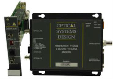 OSD430T / 430R FM Fiber Optic Video, Audio & Data Modem Pair