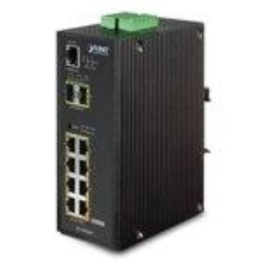 Industrial 8-Port Gigabit 802.3af PoE + 2-Port Gigabit SFP Managed Switch (IGS-10020PT)