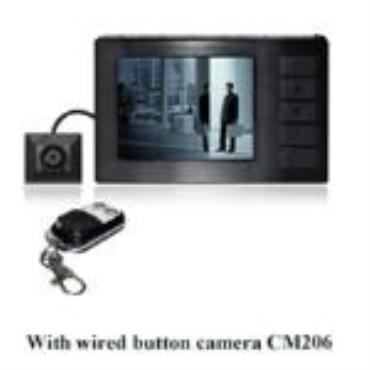Button camera with wireless mini DVR