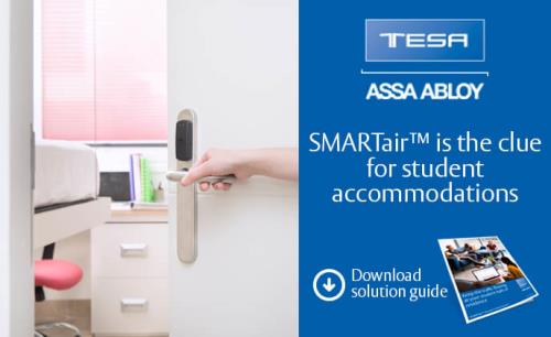 Secure student accommodation with SMARTair access control