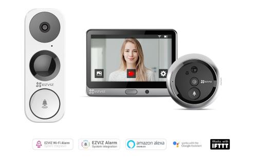 EZVIZ introduces DB1 Wi-Fi video doorbell and DP1 door viewer to UK