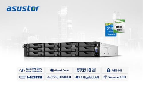 ASUSTOR launches the enterprise-class high capacity AS6212RD