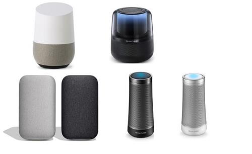 Mainstream smart speakers available on the market