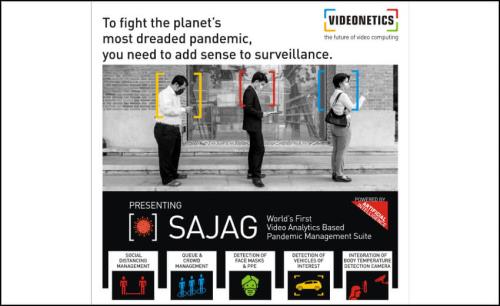 Videonetics launches video analytics based Pandemic Management Suite ‘SAJAG’