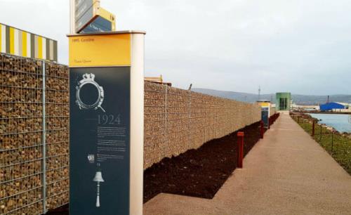 300m of Decorative Stone Fence helps the Titanic Walkway shine
