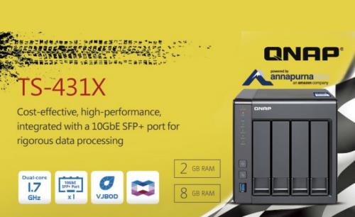 QNAP launches TS-431X - 4-bay entry-level business NAS with built-in 10GbE SFP+ port