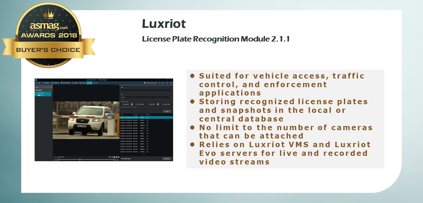 Luxriot LPR Module 2.1.1