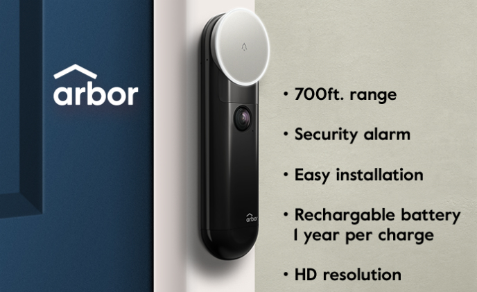 Arbor Video Doorbell features quick installation and long battery life