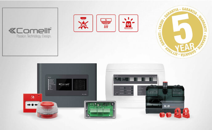 Comelit guarantees fire detection range