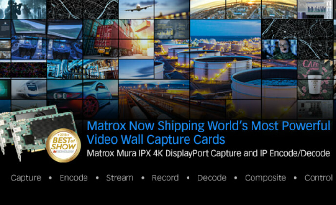 Matrox now shipping DisplayPort video wall capture cards