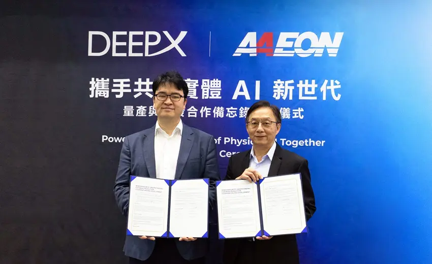 DEEPX announces global physical AI mass production partnership with AAEON at COMPUTEX 2026