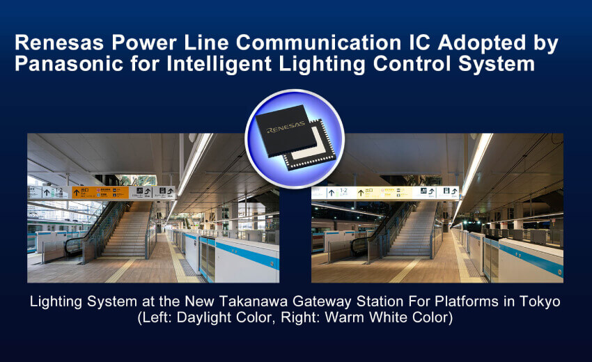Renesas PLC IC adopted by Panasonic for intelligent lighting control system