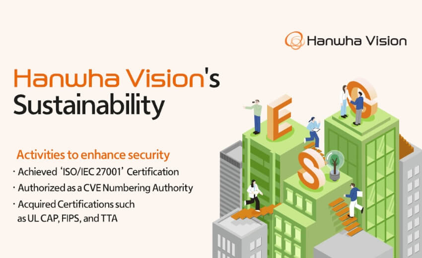 Hanwha Vision achieved “ISO 27001” certification, international standard for information security