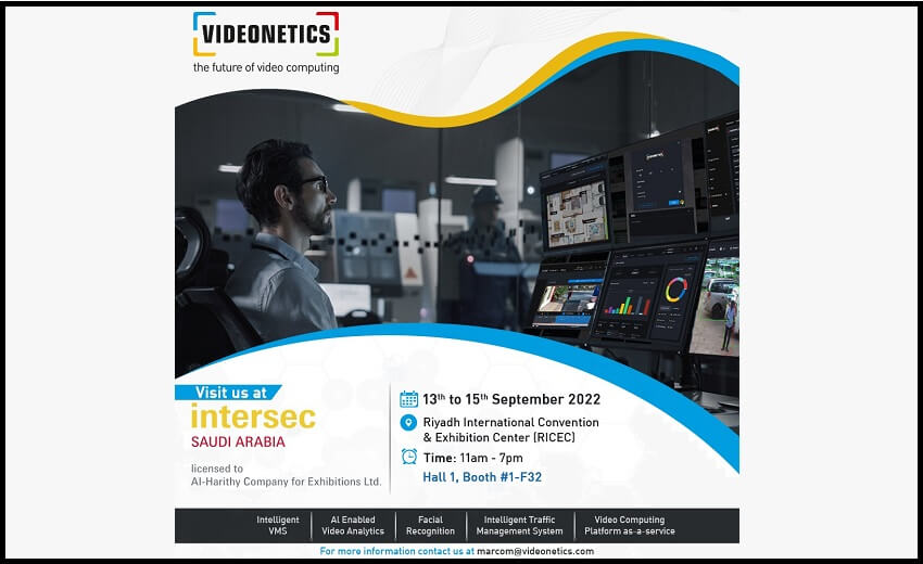 Videonetics to exhibit its AI-powered Unified Video Computing Platform at Intersec Saudi Arabia