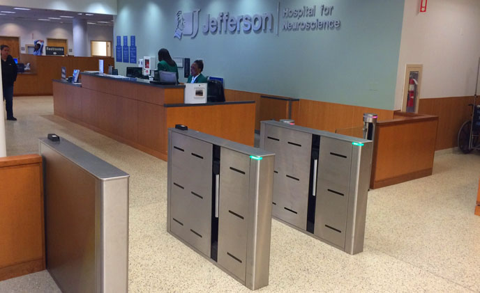 Smarter Security optical turnstiles bolstered Thomas Jefferson University Hospital
