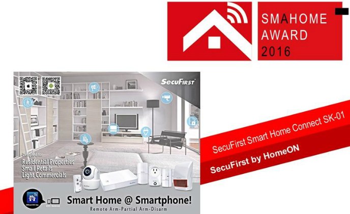 SMAhome Award 2016 finalist: SecuFirst by HomeON's Smart Home Connect offers hands-on experience and ease of use