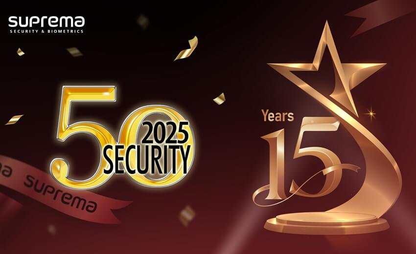 Suprema named a ‘Global Top 50 Security Company' for 15 years running