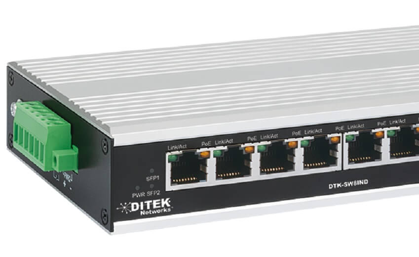 DITEK Networks launches PoE+ switches for industrial applications