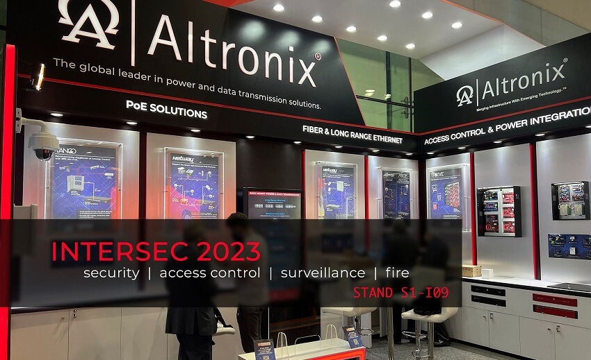 Altronix features their latest access and surveillance power and data transmission solutions at Intersec 2023