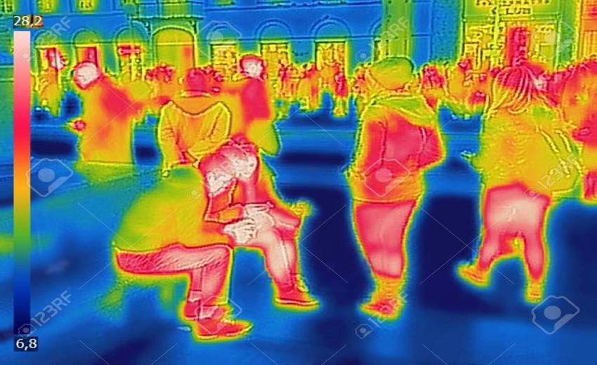 8 dual-lens cameras for elevated temperature screening