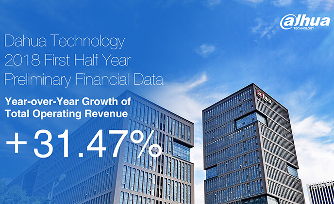 Dahua Technology reported 2018H1 preliminary financial data