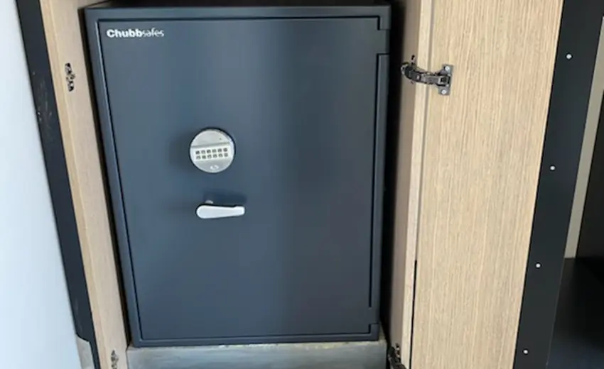 Certified safe storage protection integrated into Cycladic luxury villas