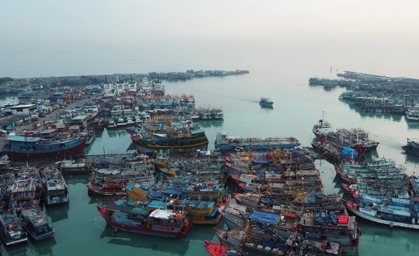 Indonesian fishing port