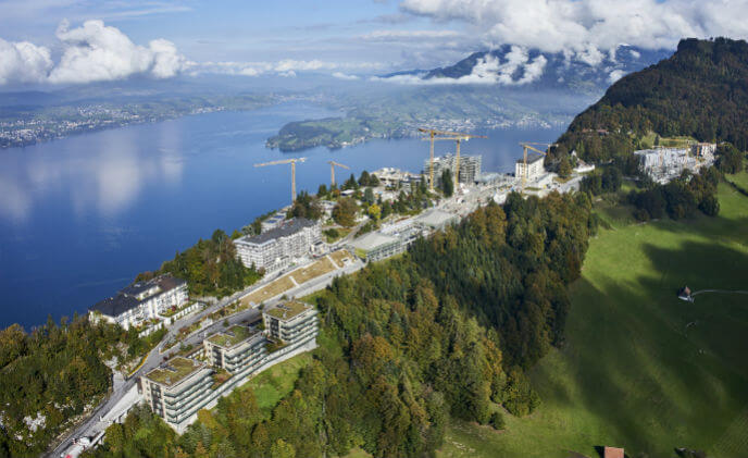 Siemens: lake water for heating and cooling at the Bürgenstock Resort