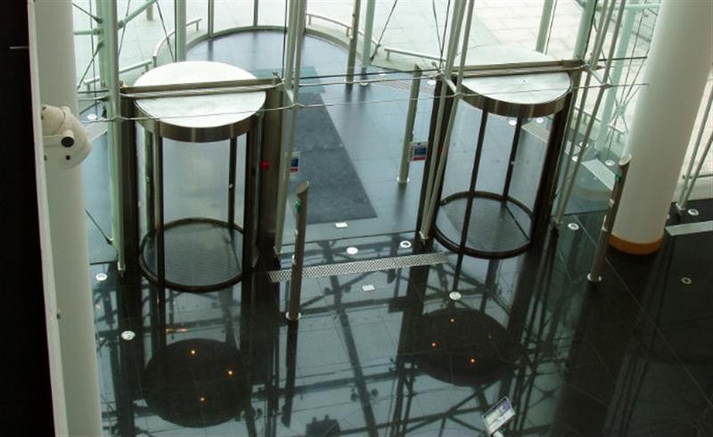 Boon Edam Circlelock revolving doors show how high security entrances can also be elegant