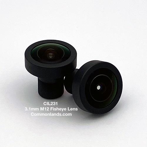 3.1mm 190° Fisheye M12 Lens
