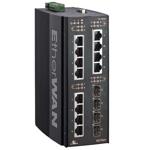 EX73900 Series Hardened Managed 16-port Gigabit Ethernet Switch