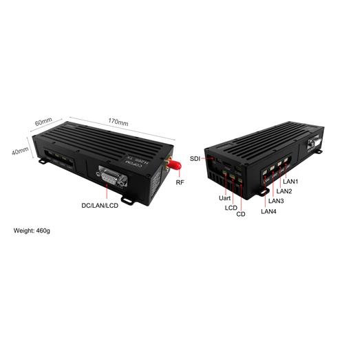 H.265 low delay COFDM UAV downlink system