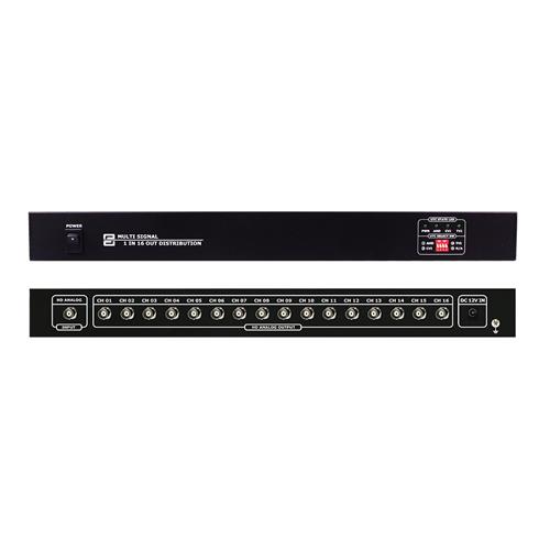 [SC-MA16VDA] AHD/TVI/CVI/CVBS Multi-format 1 In/16 Out video Distributor