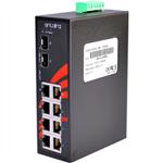 LNX-0802C-SFP 8-Port Industrial Unmanaged Ethernet Switch, w/6*10/100Tx + 2*Gigabit Combo Ports 