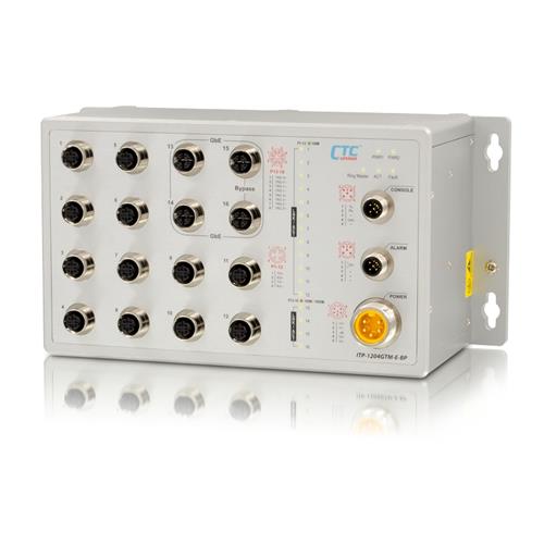 EN50155 M12 Managed Ethernet Switch ITP-1204GTM