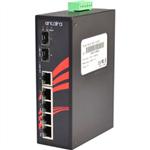 LNP-0702C-SFP-24 7-Port Industrial PoE+ Unmanaged Ethernet Switch,12~36VDC