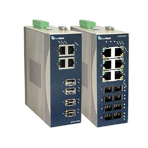 EX61000A Series Industrial Managed 4 to 8-port 10/100BASE and 2-port Gigabit Switch with SFP options