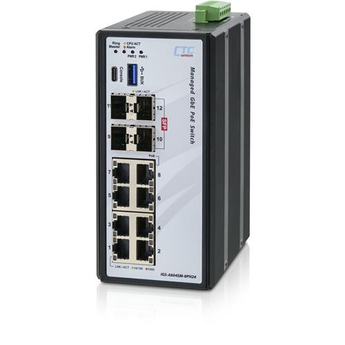 Industrial Managed GbE PoE Switch - IGS-A804SM-8PH Industrial Managed GbE PoE Switch - IGS-A804SM-8PH