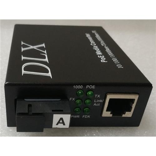 Single fiber Gigabit POE Fiber Media Converter POE camera to fiber transmitter 