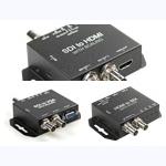 Converters for 3G/HD-SDI to VGA/HDMI with scaler engine