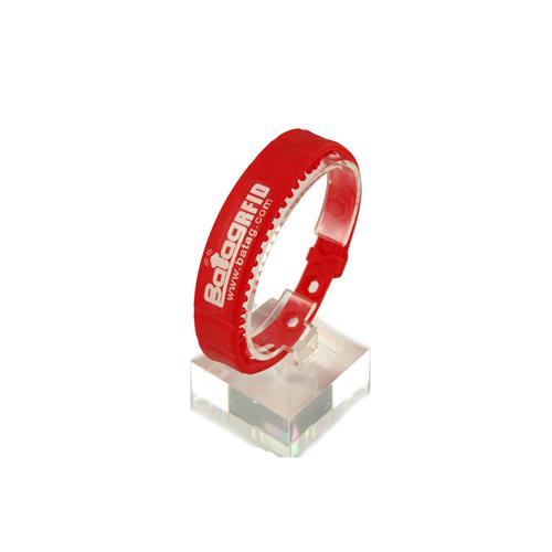 RFID Silicone Rubber Wristband, Red, UHF, Marathon, Alien Higgs 3, 860-960 MHz, R/W