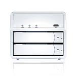 MobileSTOR MS2UTN+ - 2 Bay SATA to eSATA/USB 2.0 RAID 0 / 1 / SAFE33 / 50 Enclosure (Silver) 