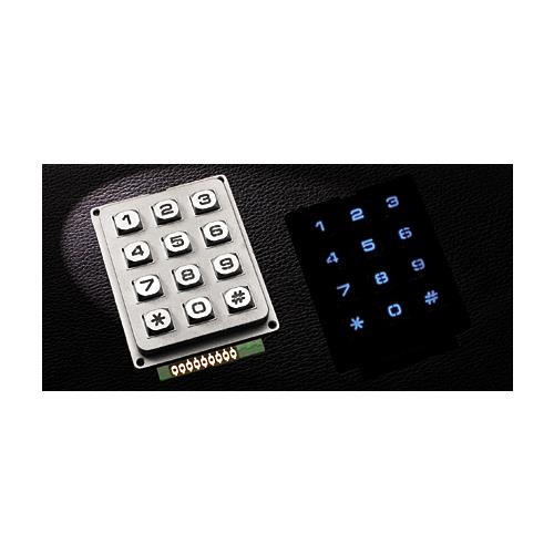 3x4 Waterproof Metal Keypad (Blue Backlight)