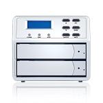 MobileSTOR MS2UT+ - 2 Bay SATA to eSATA/USB 2.0 RAID 0 / 1 / SAFE33 / 50 Enclosure (Silver)